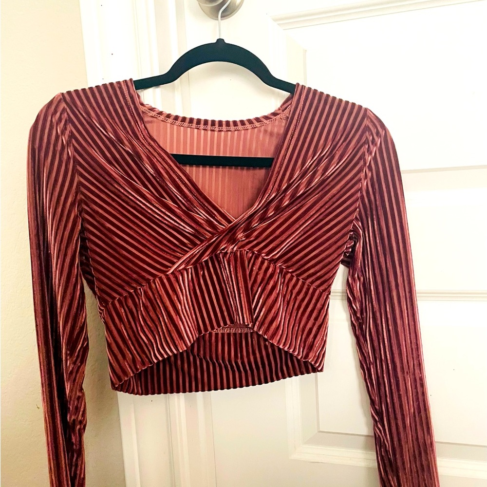 Shein Velvet crop top